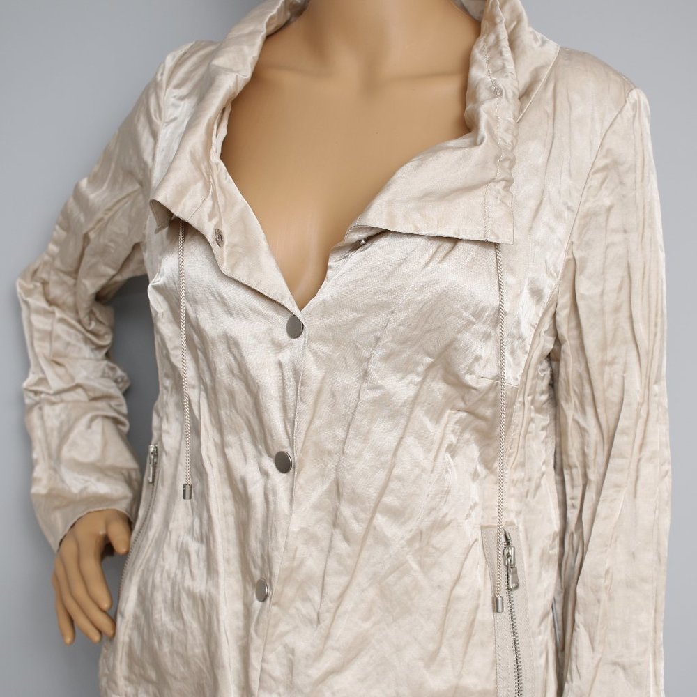 Etcetera Drawstring Lightweight Jacket Top Sz 10 - image 3